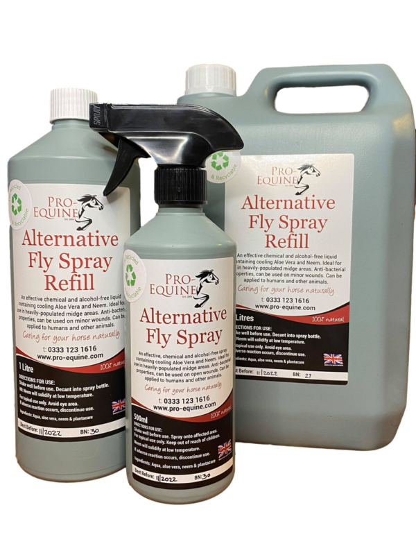 Alternative Fly Spray is made with Aloe Vera & Neem Oil. 100% Natural Fly Spray to keep away midges & flies