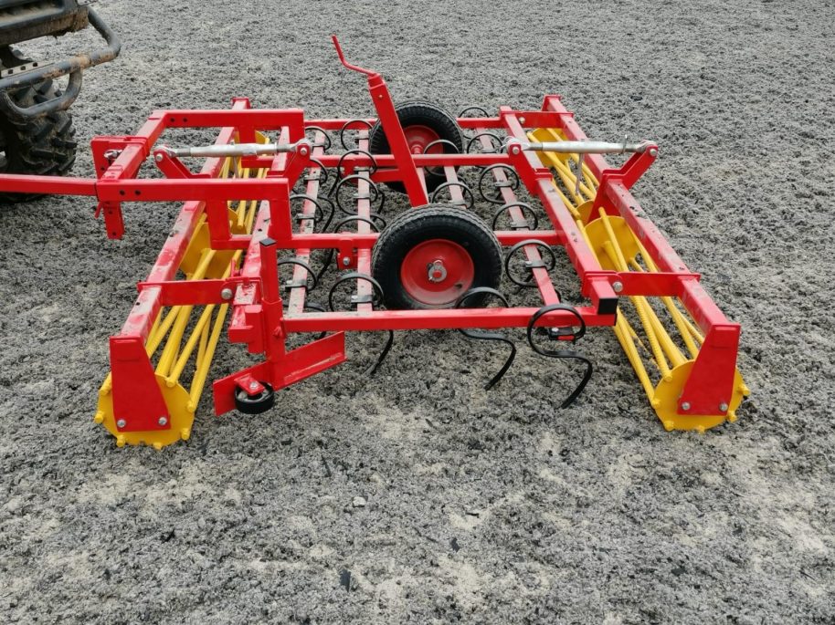 Red and Yellow Type 3 Double Roller ArenaMate Grader